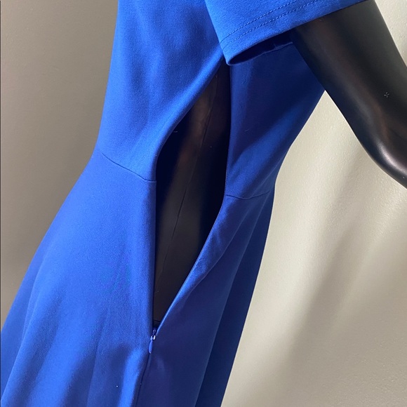 Sarin Mathews Blue Off-Shoulder Short Sleeve High Low Dress NWTs - Picture 9 of 11